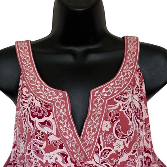 Magnolia Grace Alhambra Embroidered Trim Knit Dress Coral Sz XL NWT - Picture 3 of 11